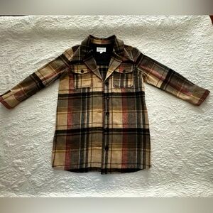 Soft Flannel Plaid Coat - Never worn, excellent condition